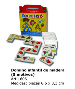 DOMINO INFANTIL DE MADERA (5 MOTIVO