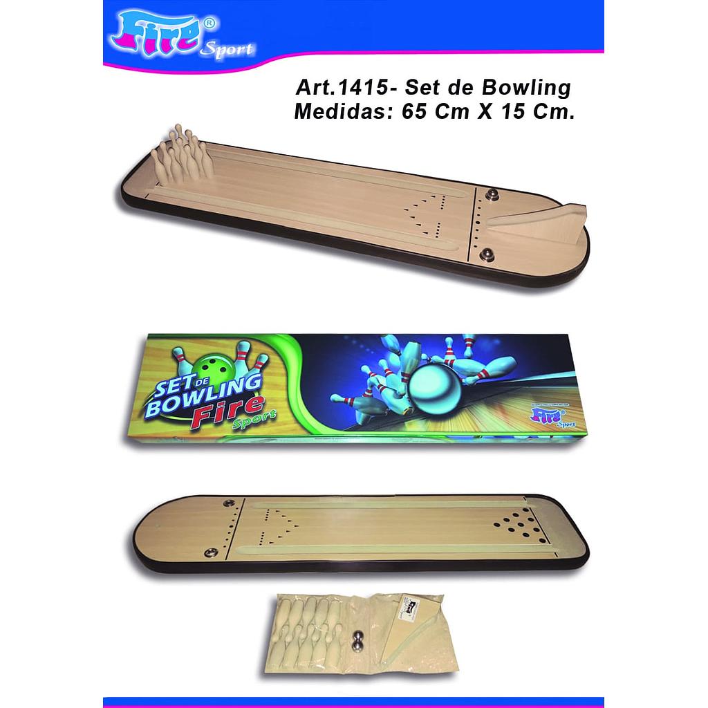 juego set de bowling (de madera)