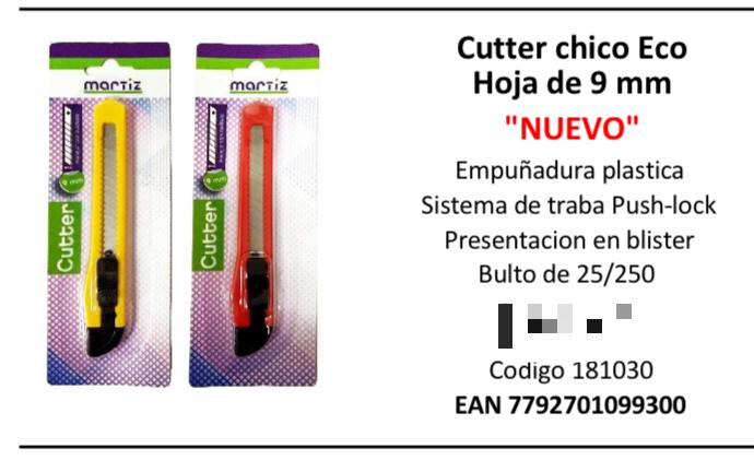 cutter chico eco hoja de 9mm