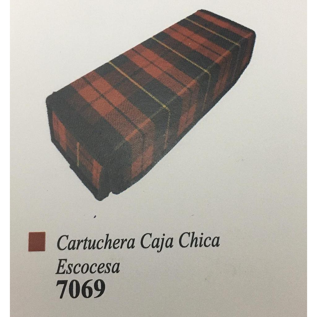 Cartuchera caja escocesa chica