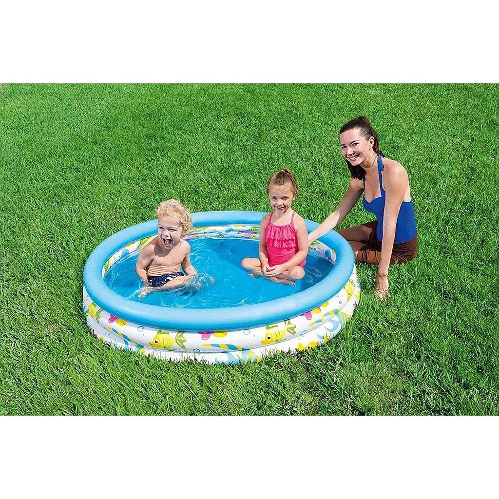 Pileta 3 aros fondo del mar grande - 122 x 25cm