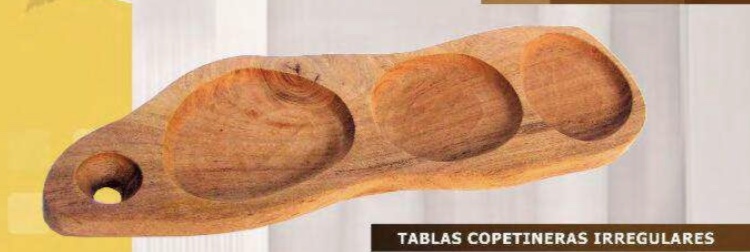 Tabla copetinera rustica, 1 hueco 