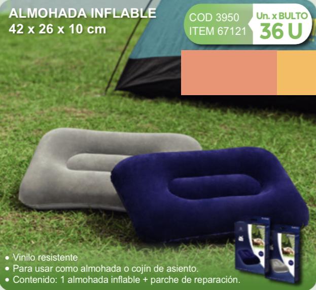 almohada inflable 42 x 26 x 10 cm