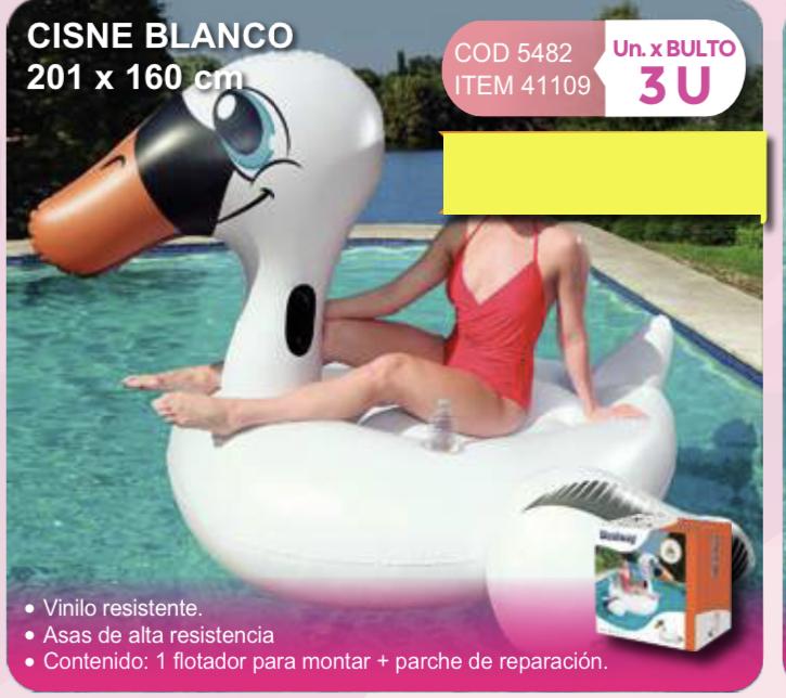 cisne blanco grande 201 x 160cm