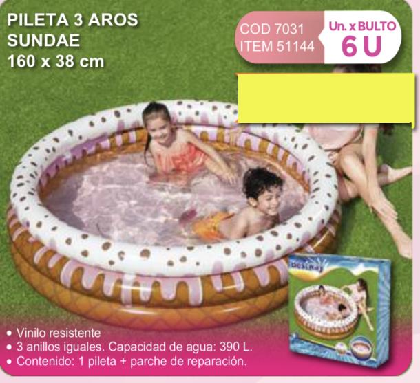 pileta 3 aros sundae 160 x 38 cm