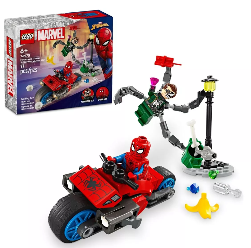 motorcycle chase: spider man vs doc ock