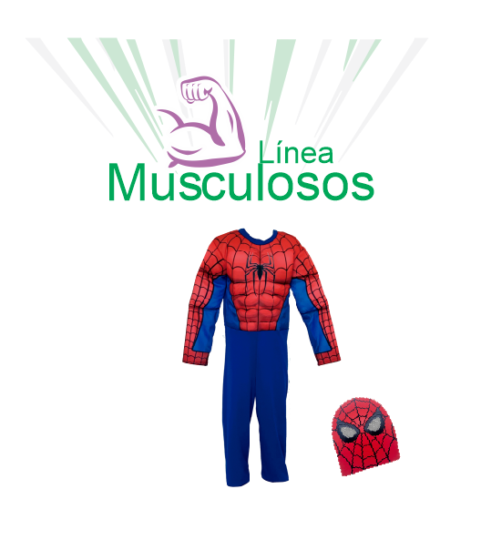 Disfraz musculoso hombre araña