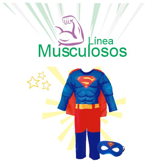 Disfraz musculoso superman 