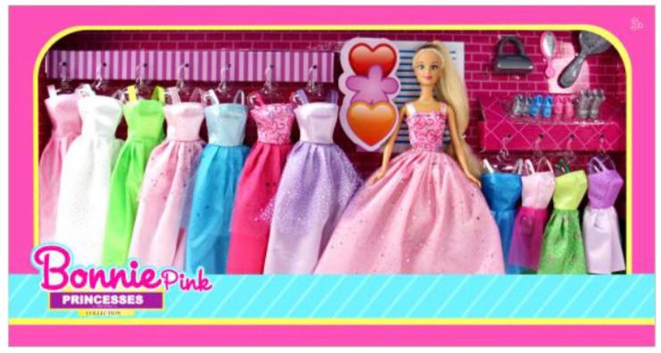 MUÑECA BONNIE CON VESTIDOS GRANDE